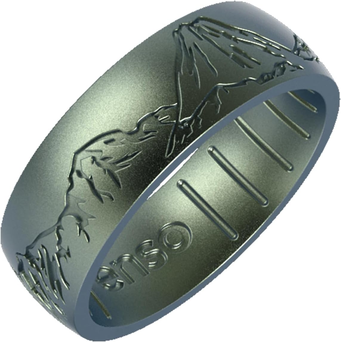 Enso Rings x Chris Burkard Silicone Rings - Comfortable and Flexible - Molten - Volcanic Ash - Size 7