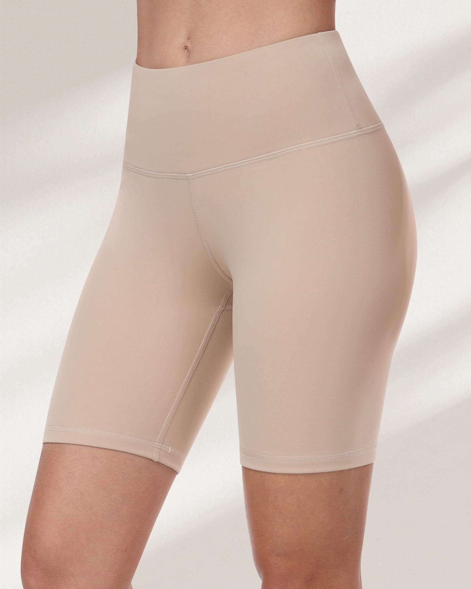 Pantalones cortos de ciclismo para mujer, cintura alta, control de abdomen, suaves, atléticos, gimnasio, yoga — view 10