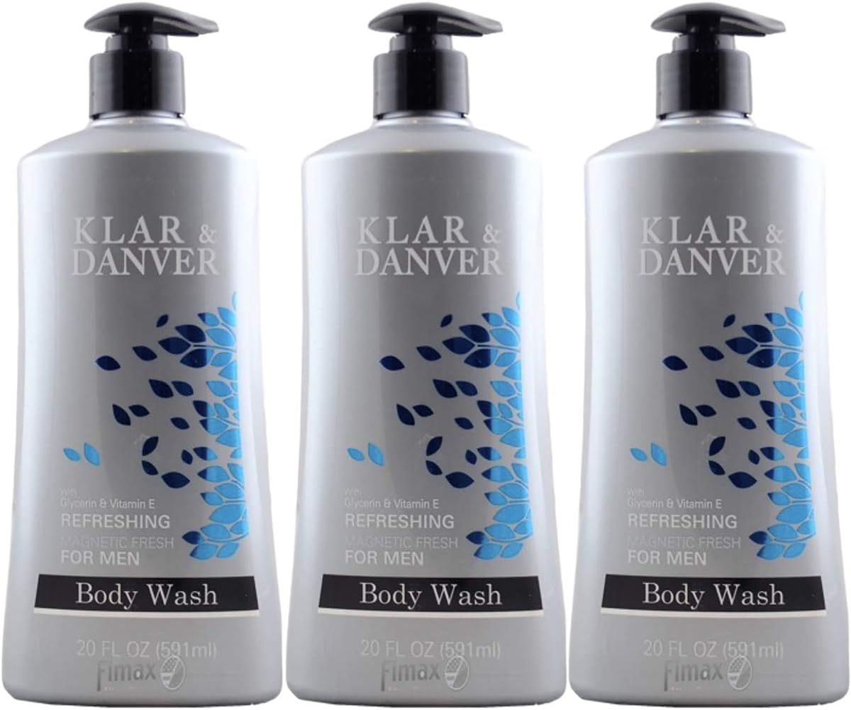 & Danver Body Wash for Men W/Glycerin Vitamin E Refreshing (3 Pack)