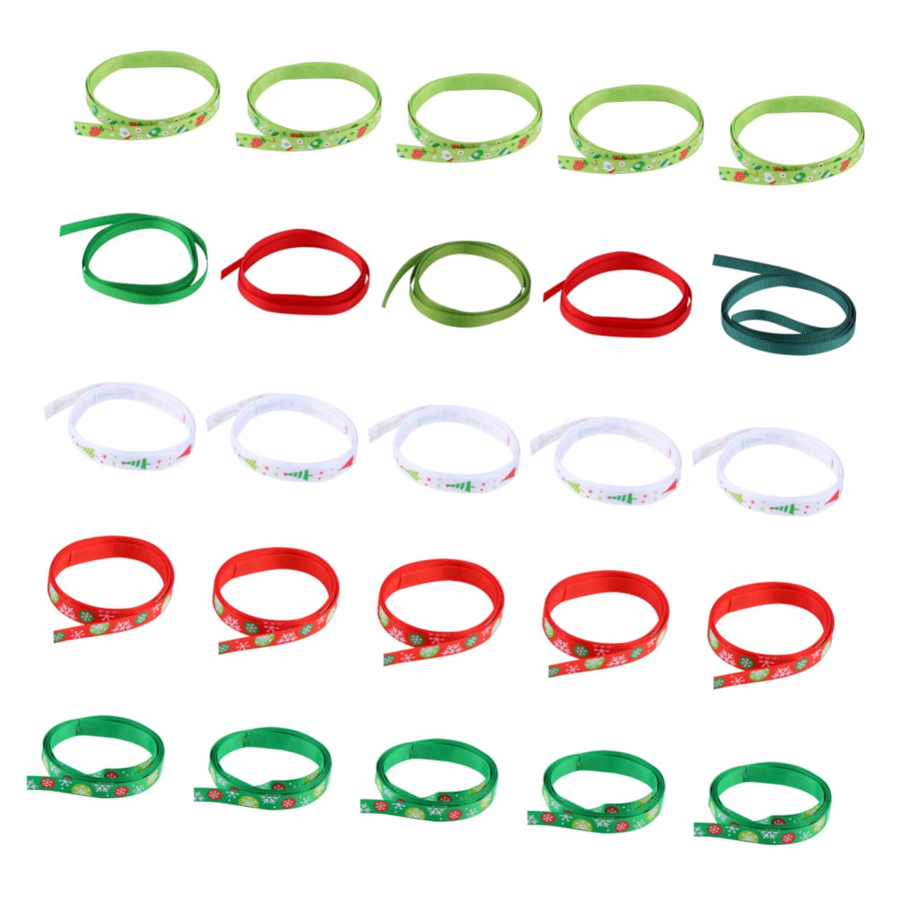 STOBOK 2 Sätze Geschenkband Weihnachtsband Diy Weihnachtsbaumbänder Dekorationen Bogen Basteln Ribbon Bandfeile Bandmaterial Selber Machen Weihnachtsdekorationsband Polyester 25 Stück * 2