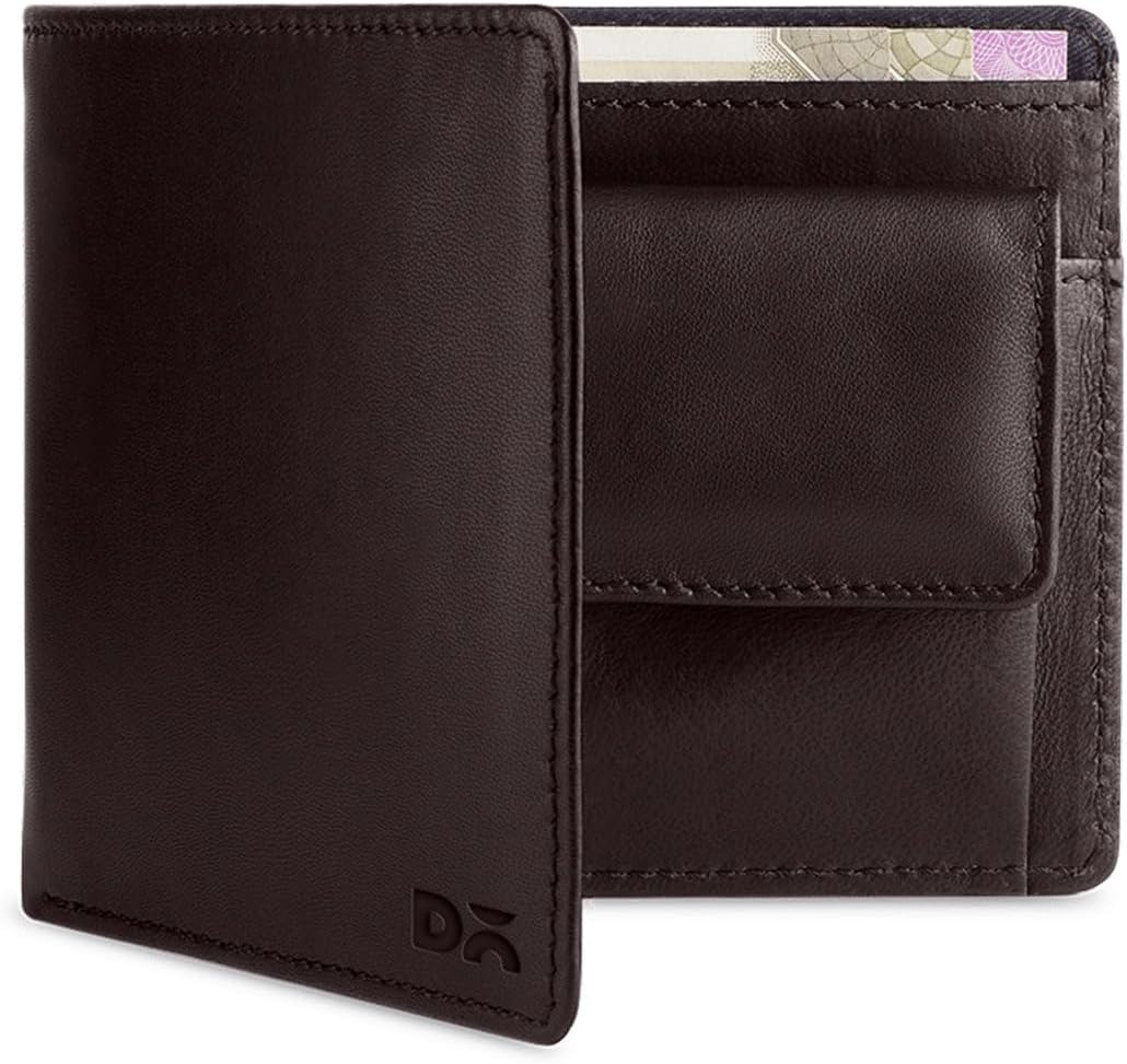Classic Bifold Wallet for Men | Genuine Leather Material | Holds up to 8 Credit/Debit/ATM Cards | Slim & Easy to Fit | Coin Pocket with Button Closure | Handcrafted Money Purse