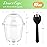 Zezzxu 50 Pack 10 oz Plastic Dessert Cups with Dome Lids (No Hole) and Sporks, Clear Disposable Fruit Cups with Lids for Yogurt Parfait Ice Creams Pudding Cakes