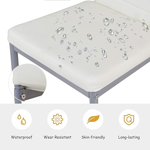 Miniatura 7 de Giantex Juego de 4 sillas laterales de cuero sintético para comedor con protección de pie acolchado, marco estable, diseño de respaldo alto, sillas