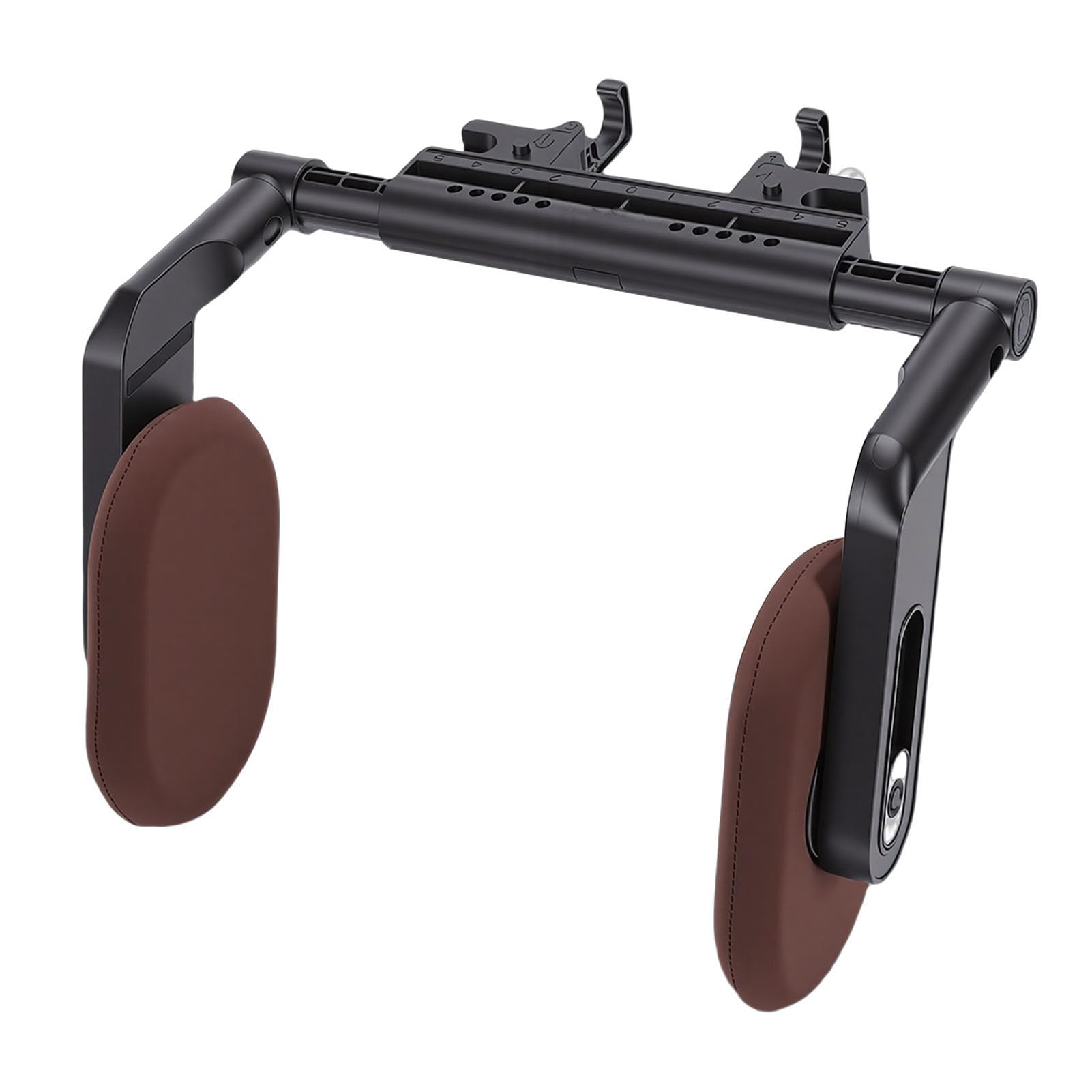 Cuscino Poggiatesta per Auto, Cuscino per Collo in Memory Foam con Supporto a 3 Punti, Viaggio Regolabile con Tessuto di Seta Ghiacciata Rinfrescante, Ideale per Veicoli con Sedili con Asta