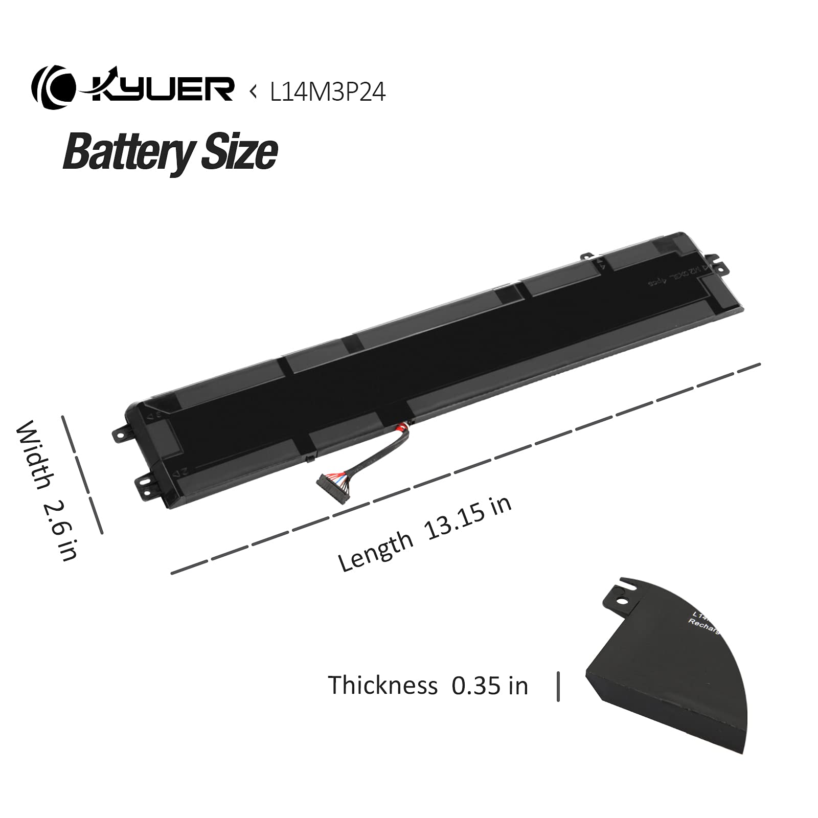 L14M3P24 L14S3P24 Batterie pour Lenovo IdeaPad 700-15ISK 700-17ISK Y700-14ISK Savior R720 Legion Y520-15IKBA Y520-15IKBM Y520-15IKBN 80RU 80RV 80WY 80WK 80YY 5B10M41935 5B10H41180 L16M3P24 L16S3P24