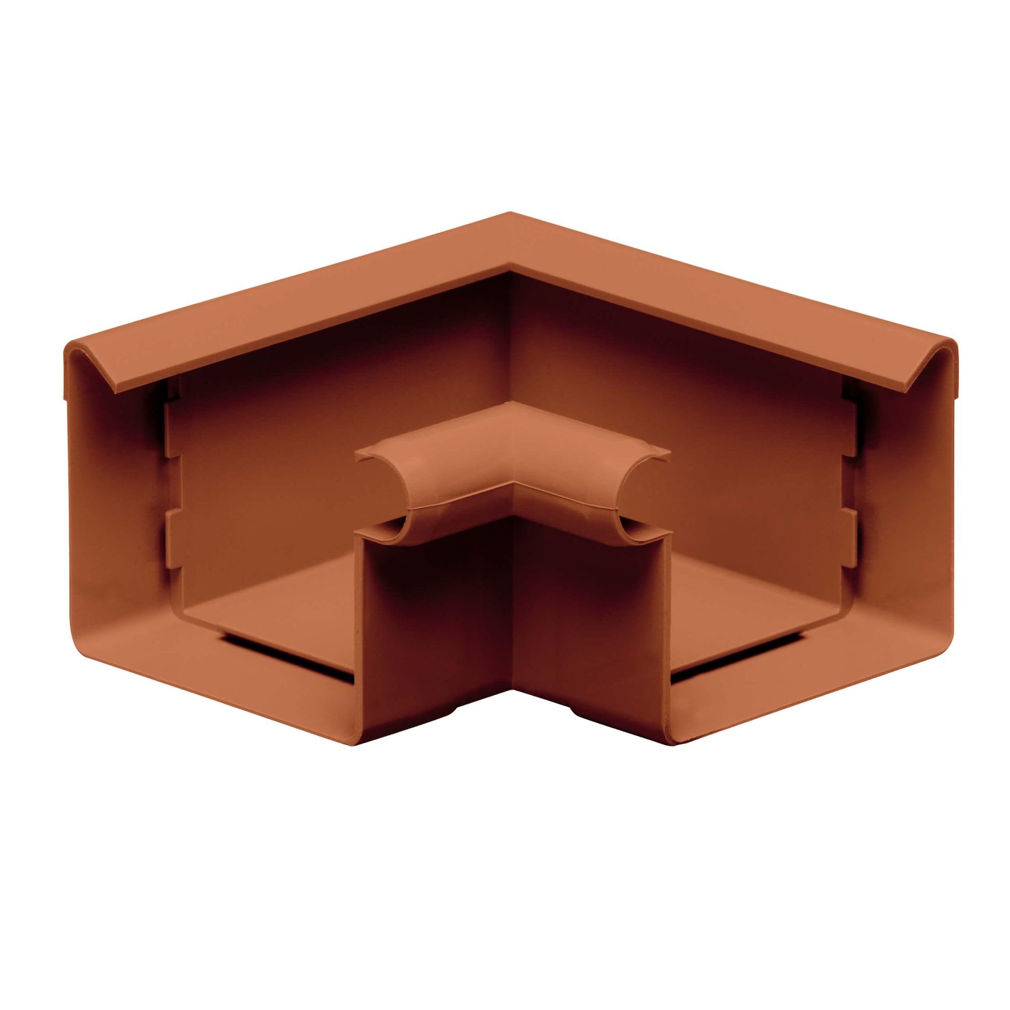 INEFA Gutter Angle 90 Degree Box-Shaped Internal Angle, PVC 68mm Brown Internal Bead, Gutter Accessory Connector, Made in Germany