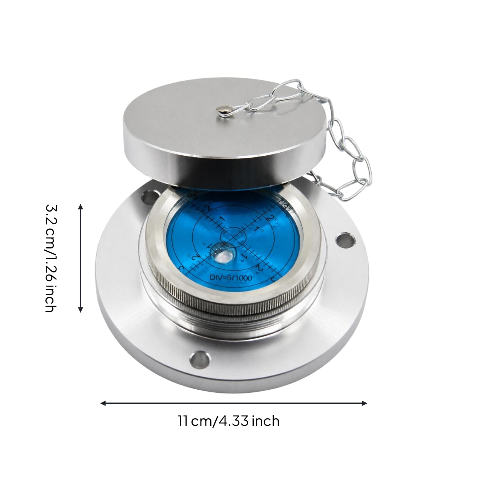 dosenlibelle mit kette kompakt dosenlibelle rund rundlibelle für maschinenmontage, Blau, 110mm