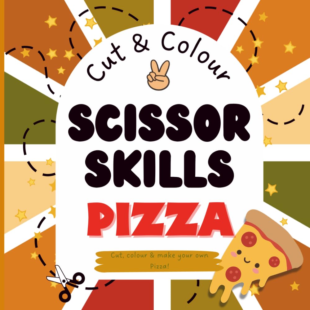 Cut & Colour Scissor Skills Pizza: Make your own pizza