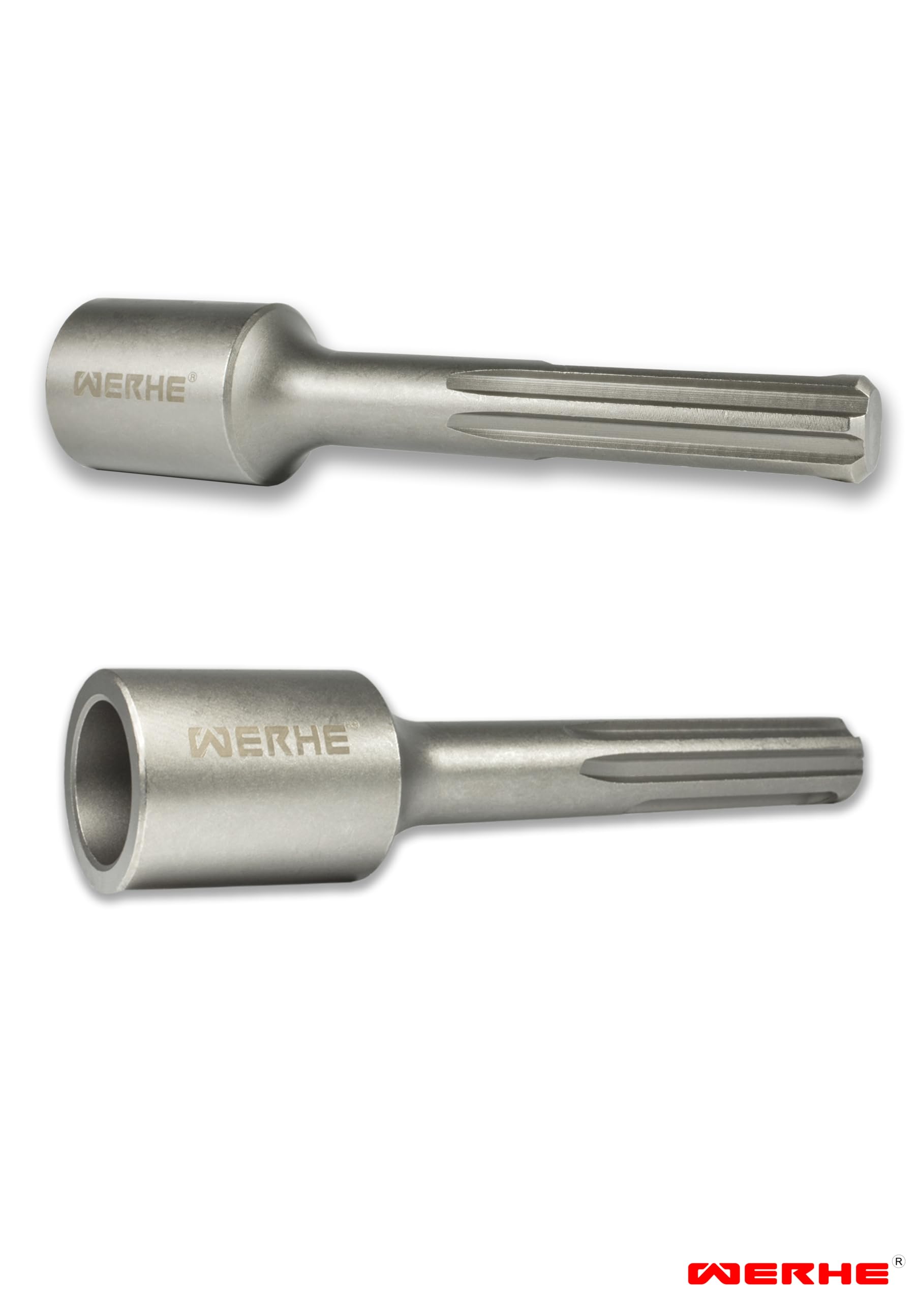 WERHE® Tourne-clou professionnel 25,5 x 35,5 x 160 mm pour l'insertion de piquets de terre profonds - Jack Hammer Picket Post Driver Driver SDS Max
