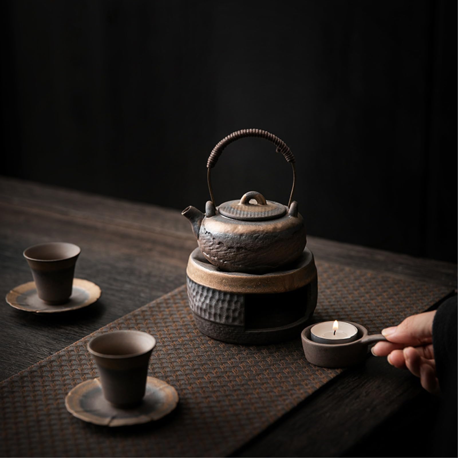 Gruba ceramika retro pozłacana ciepła herbata kuchenka domowa wykwintna osobowość zestaw do herbaty Kung Fu - Fit-Warm Tea Group