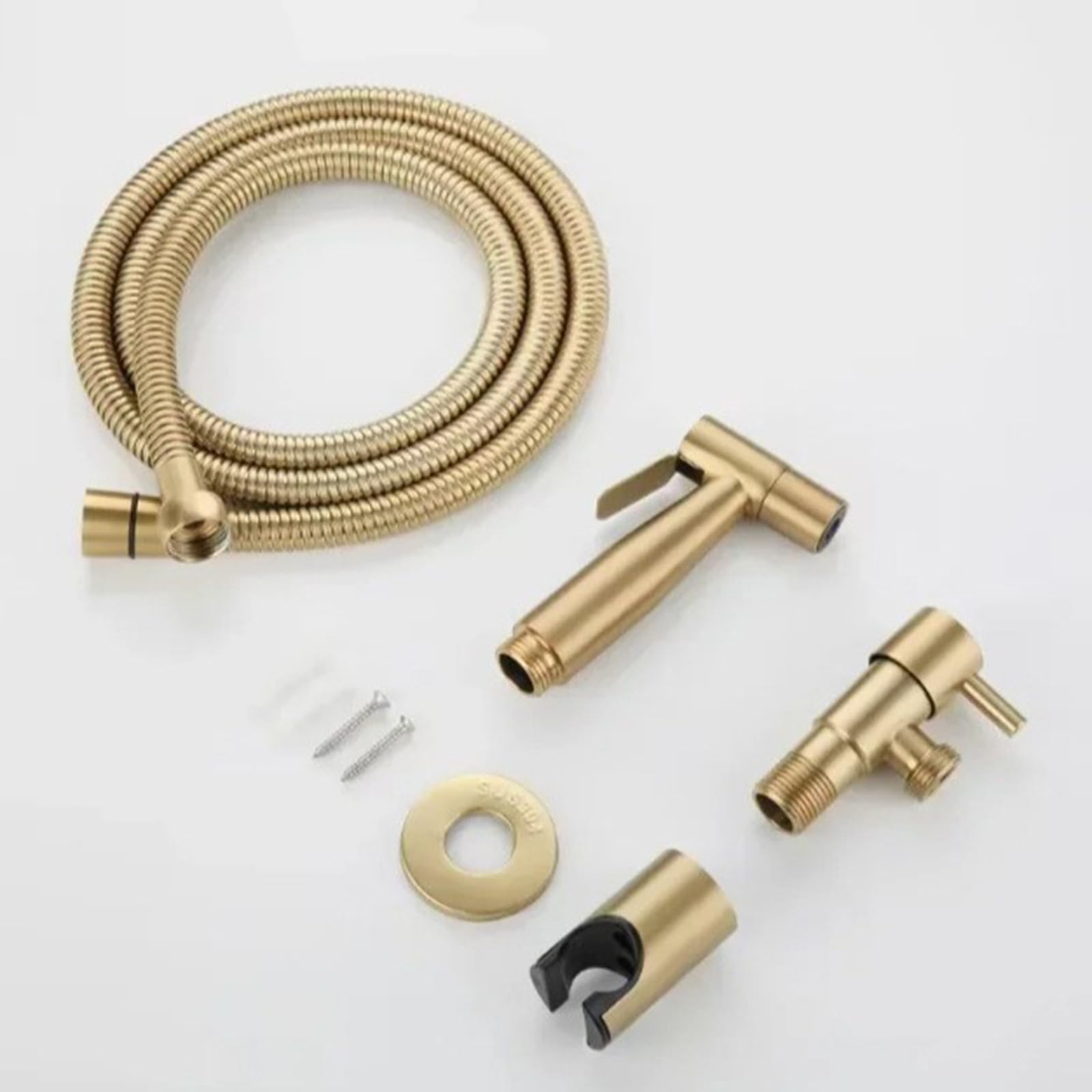 Kit Doccetta Portatile per Bidet in Acciaio Inox Spruzzatore per Igiene Personale Acqua Fredda,Spazzolato