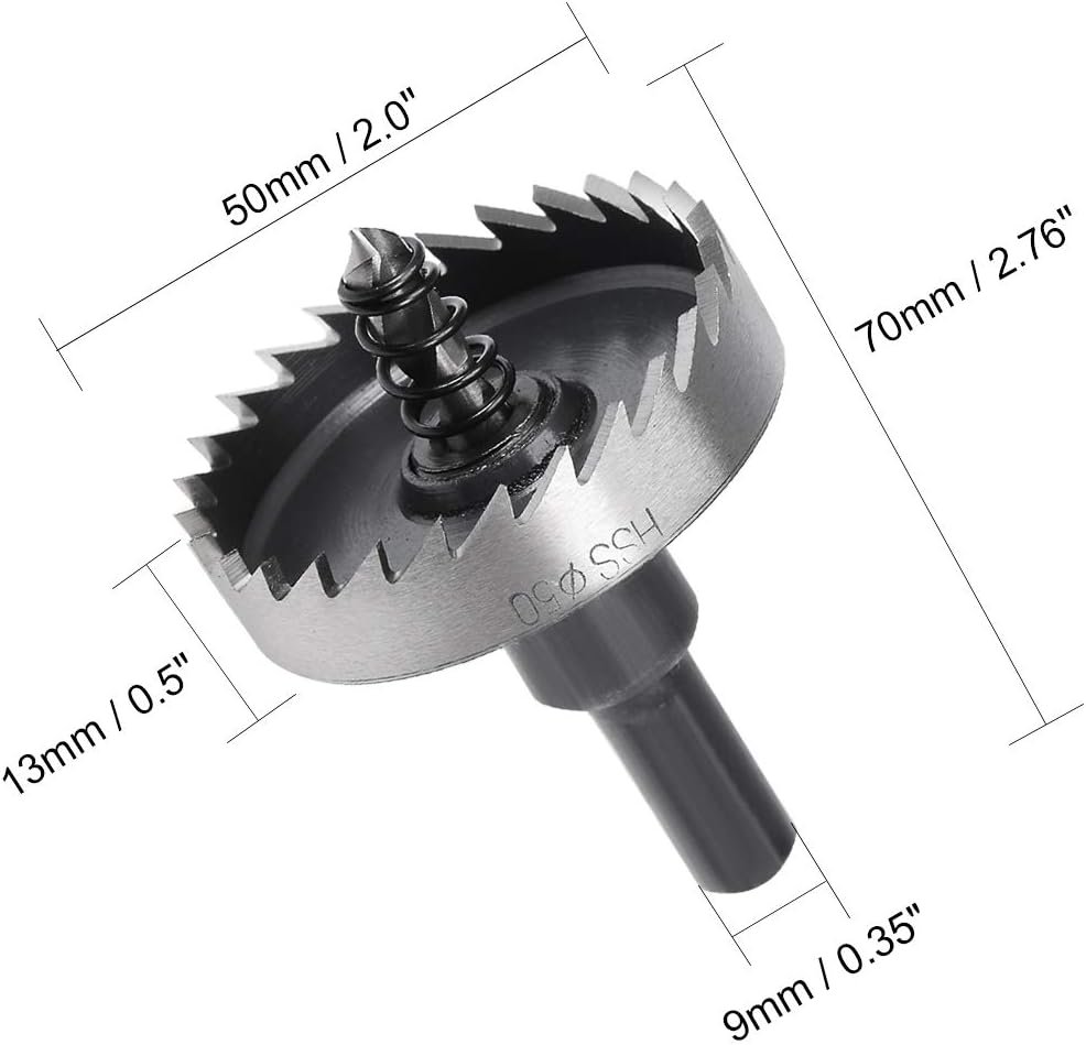 sourcingmap 50mm High Speed Steel HSS Drill Bit Hole Saw Cutter for Metal Alloy Wood - Image 3