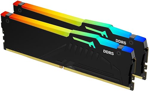 Kingston FURY Beast RGB 32GB DDR5 6000MT/s Kit (2x16GB) CL40 - Gaming & Creator RAM with XMP 3.0/EXPO