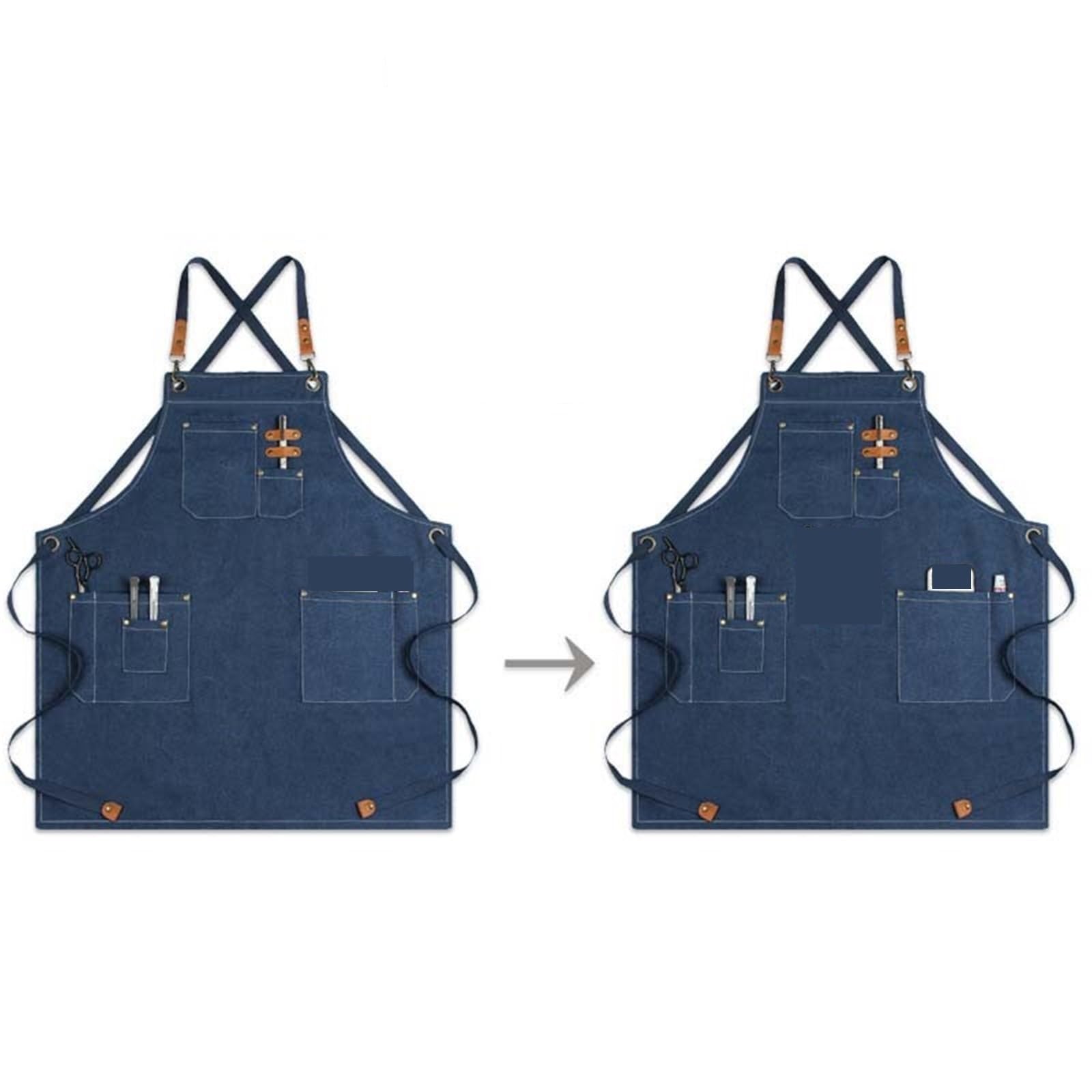 Tablier de chef en toile for barbier for hommes restaurant 2PCS pour Cuisine