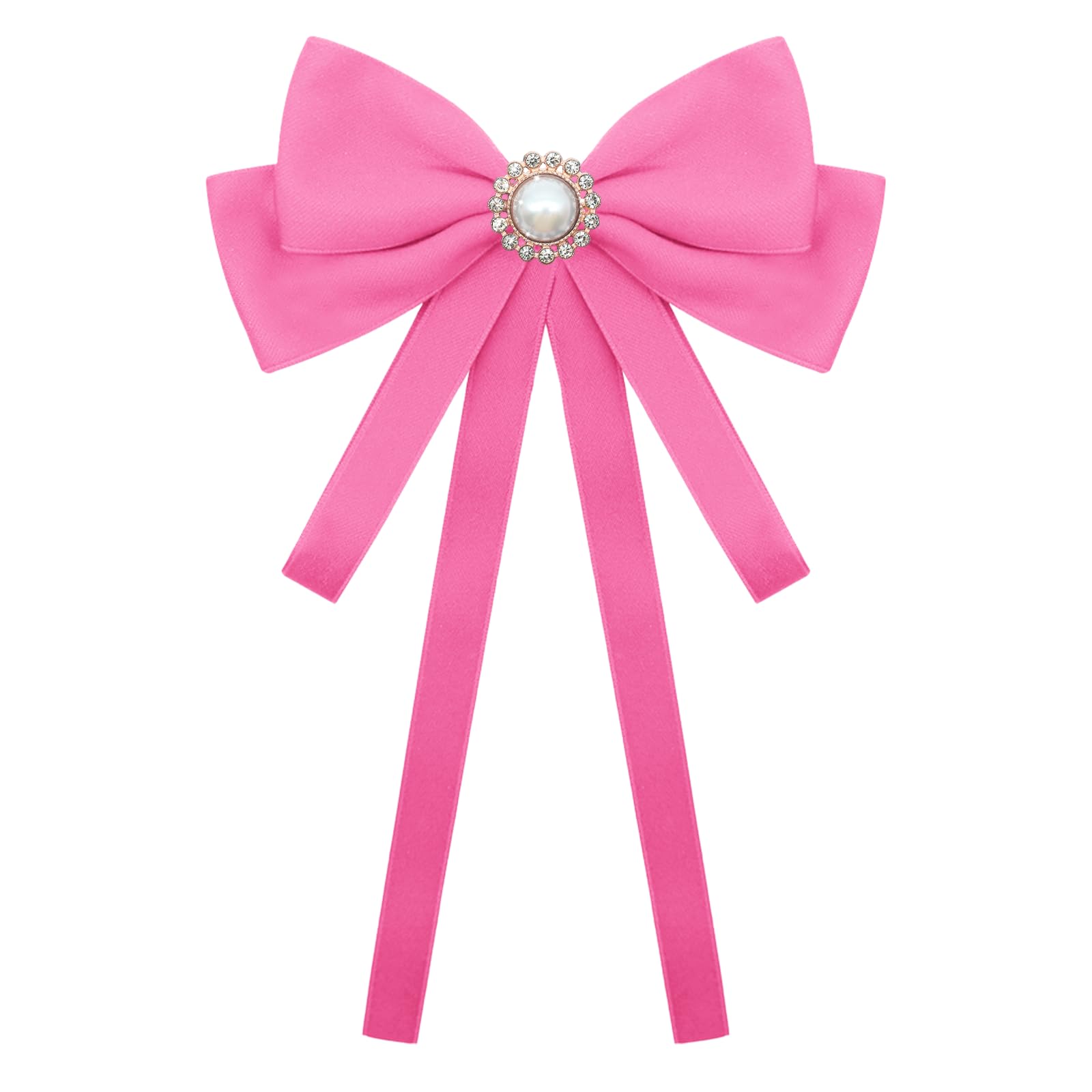 LJBFNN Bow Ties for Women, Adjustable Pre Tied Bow Tie Solid Color Ribbon Bowtie for Girls Ladies Party Daily Cosplay School