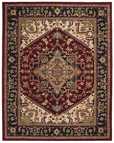 Tapete decorativo rectangular 8x10 pulgadas rojo miniatura 3
