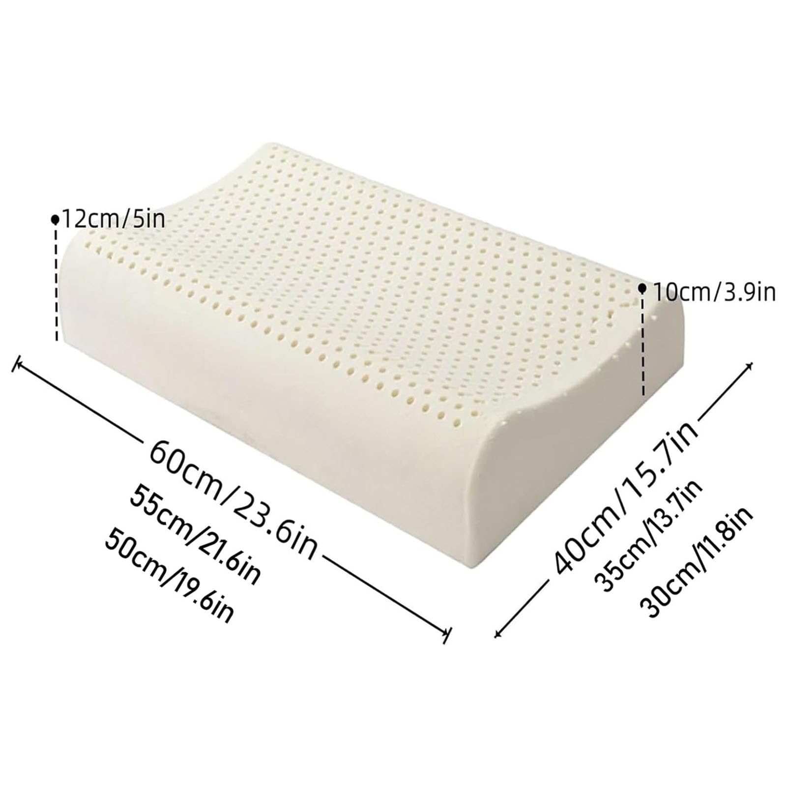 Cuscino in lattice, cuscino regolabile con fodera rimovibile per un supporto personalizzato, ideale per chi dorme sul fianco, sulla schiena e sullo stomaco
