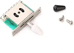 Botão de ponta multicolorida para guitarra elétrica, interruptores seletores de captador de 5 vias - Serve para um interruptor com rosca de 3,5 mm de diâmetro, 10 cores