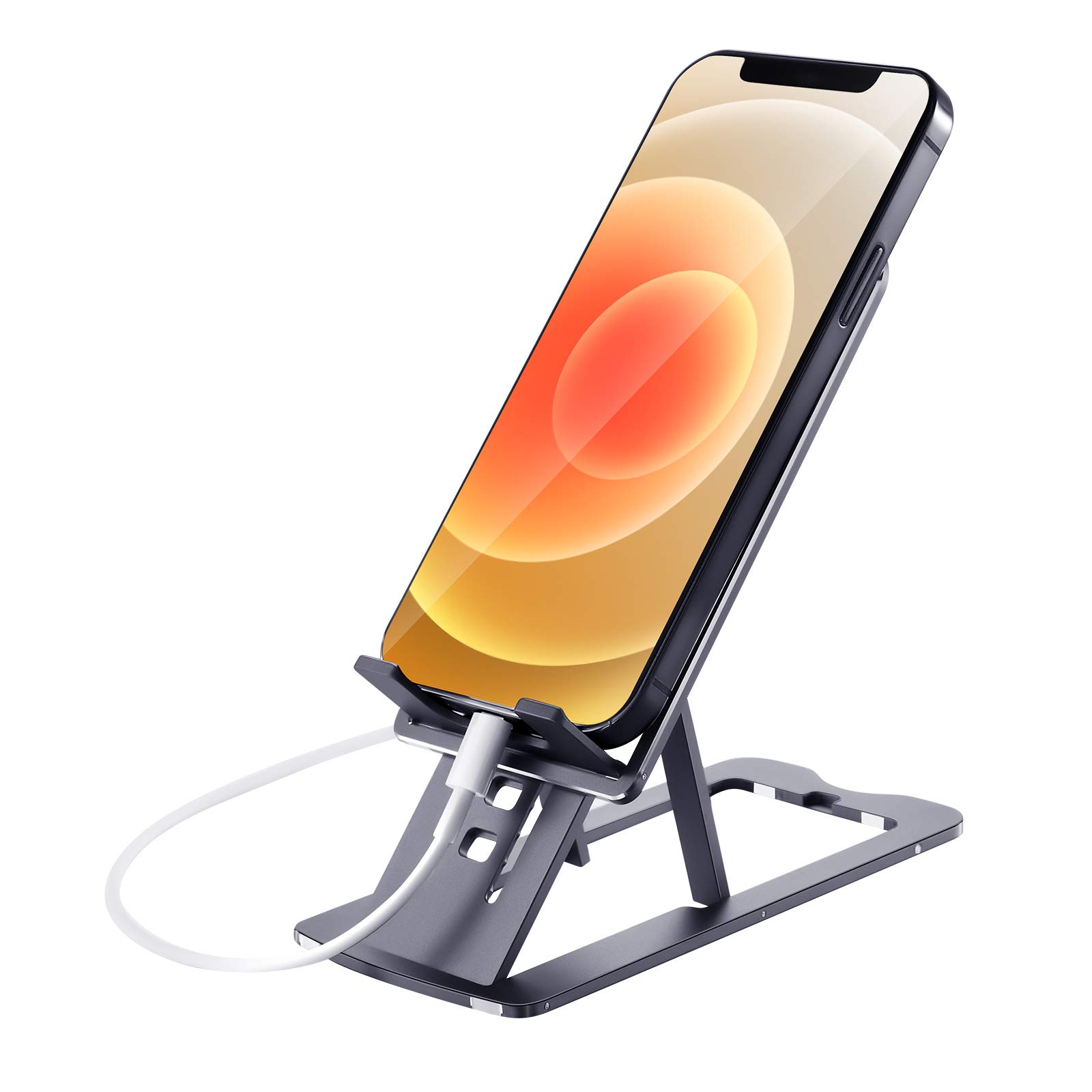 Avotik スマホスタンド【畳むと超薄型】 携帯スタンド 卓上 ホルダー 折りたたみ 角度 高度調整可能 充電スタンド 卓上 スマホ スタンド 滑り止め 軽量 Aluminium 携帯電話用ドック スタンド 横, 縦, スマフォスタンド for iPhone 12 Pro Max mini 11 Pro Max, プロ マックス XS Max XR X 8 plus 7 7plus 第二世代, Xiaomi Redmi Note 20 9 10 pro mi, huawei p40 p30 p20 mate 40 30 20 lite galaxy S20 S10 S9 S8, Xperia, android対応