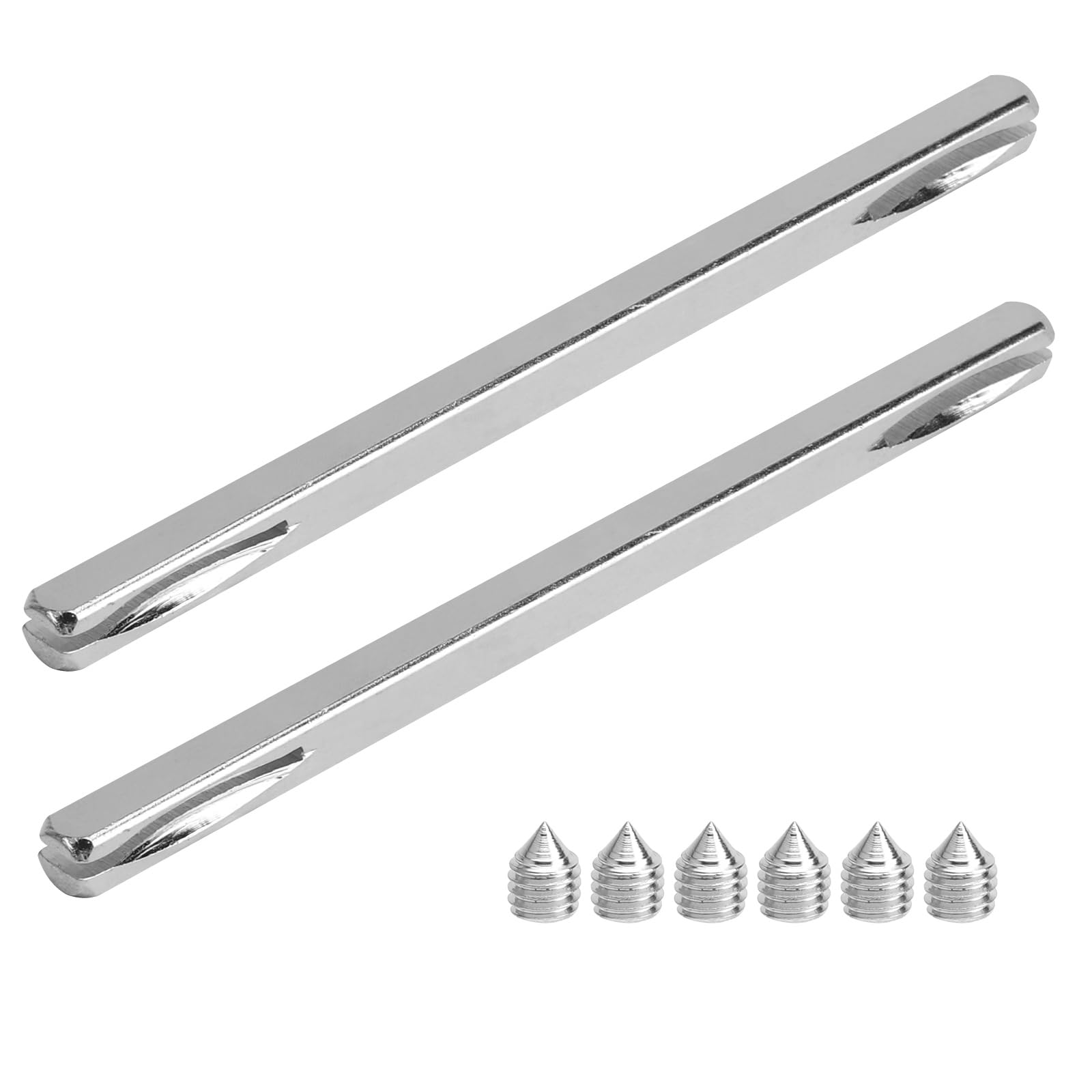 HENGBIRD 2PCS Perni Quadrati in Ferro da 8 mm per Maniglie Delle Porte Zincati Quadrati per Manopole Perno Quadrato da 8 mm Maniglia per Porta in Acciaio Massiccio per Porta Perno di Fissaggio