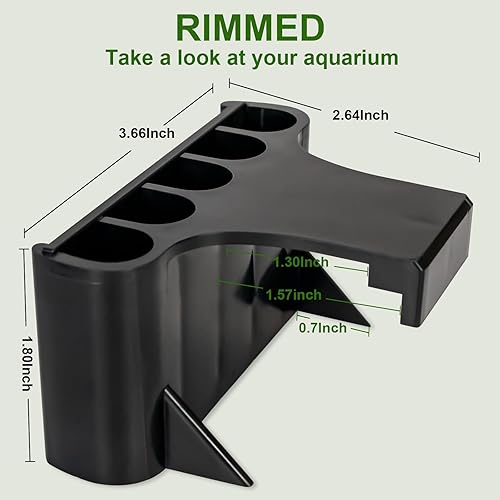 Miniatura 5 de 2 piezas de soporte para plantas de acuario colgante en la parte superior del tanque de peces maceta acuario macetas macetas para decoración de