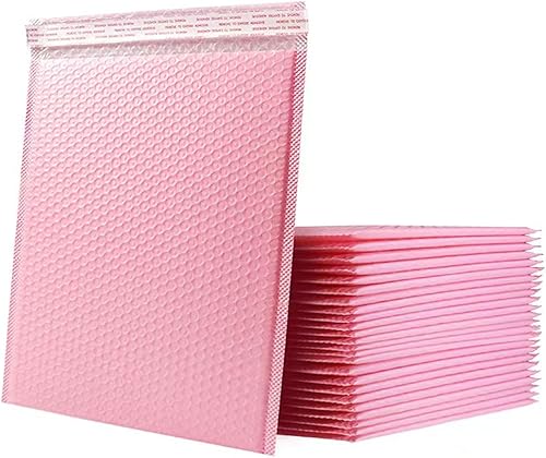 KAIXILU - Sobres acolchados de burbujas rosas de 13 x 10 pulgadas de ancho x 10 pulgadas de largo, 25 unidades, bolsas de envío, bolsa de envío,