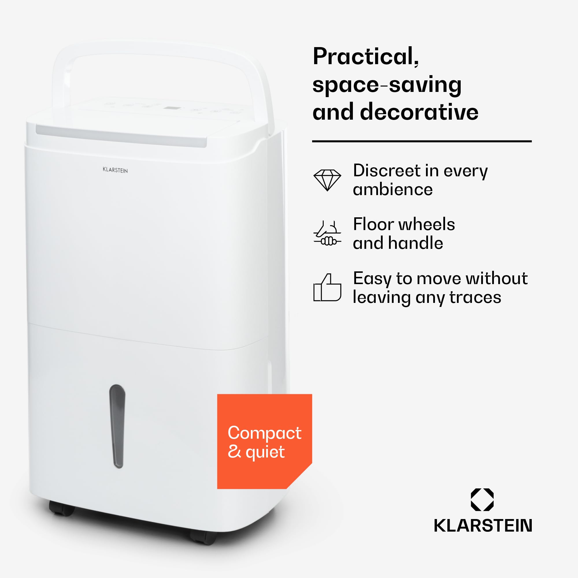Klarstein DryFy Connect 80 Deumidificatore, 50 l pro Tag
