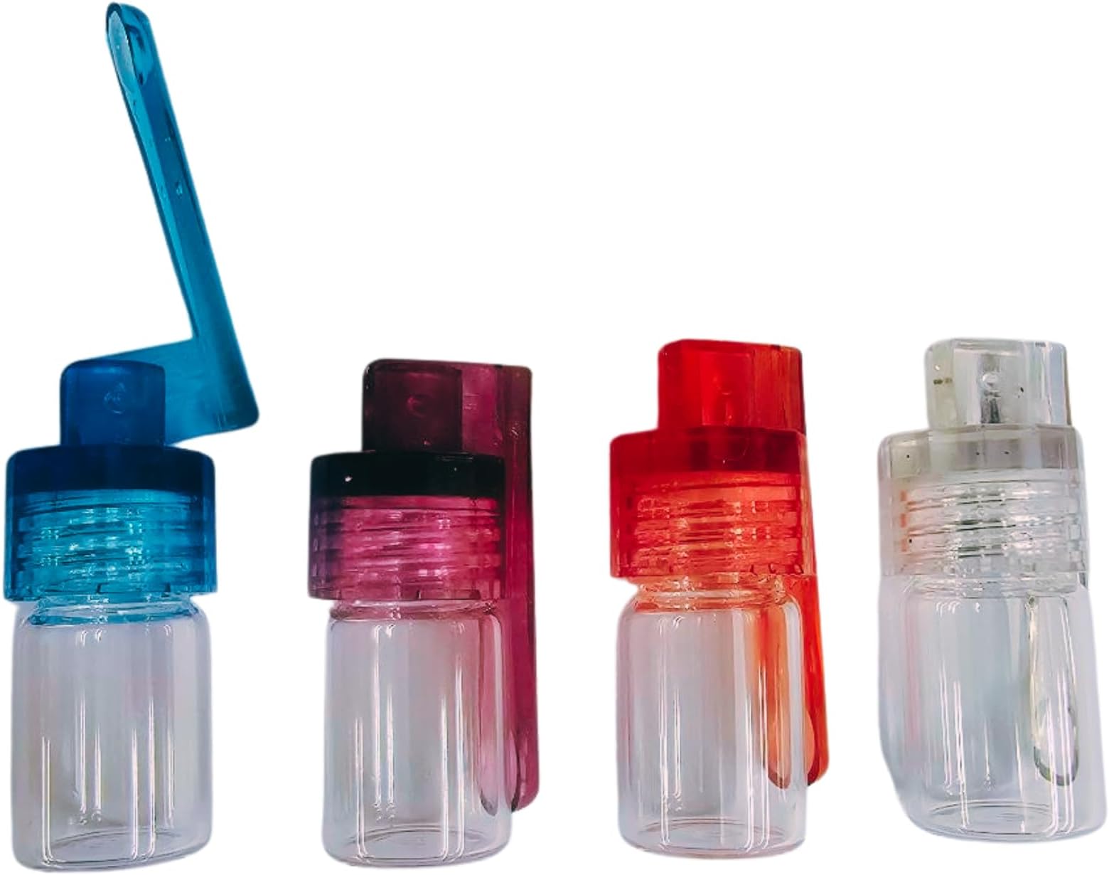 Portable Spice Dispenser with Spoon Refillable Travel Size 4pk (Regular - Assorted Colors)