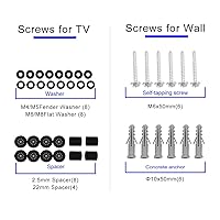 Vista 3 de Suptek Kit universal de accesorios de montaje para TV, incluye tornillos y anclajes M4, M5, M6, M8, se adapta a la mayoría de televisores de hasta