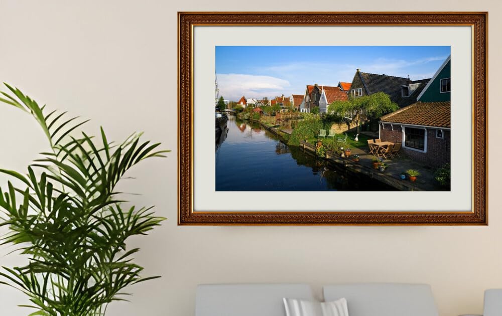 JVERF - JZZG08214 Netherlands Houses Edam Canal| Self-Adhesive Painting | Frameless