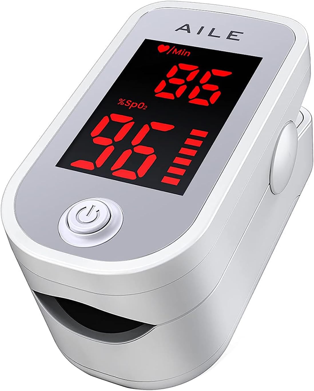 AILE Pulse Oximeter Oxygen Meter Adults Accurate Fast Easy Larger Red Screen Oxygen Monitor with Lanyard Blood Saturation Monitor -O2 Saturation Meter Pulse-Oximeter