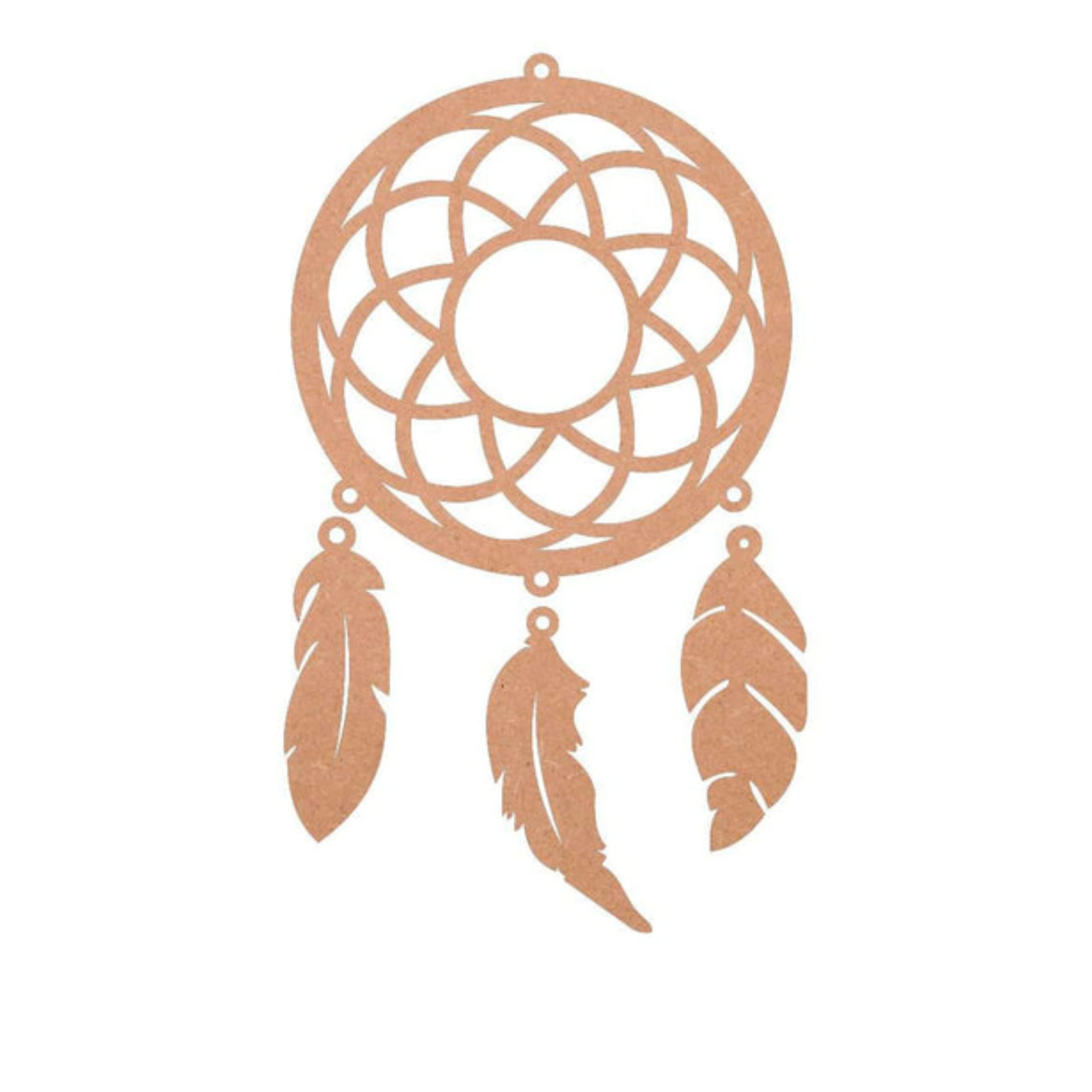 APS Art Plus Store Plain MDF Wooden Cutout for DIY Craft, Pre-Marked Wooden Laser Cuttings for DIY, Wall Decorative Items, Wooden Craft Material for DIY (Dream Catcher 02)-image-44