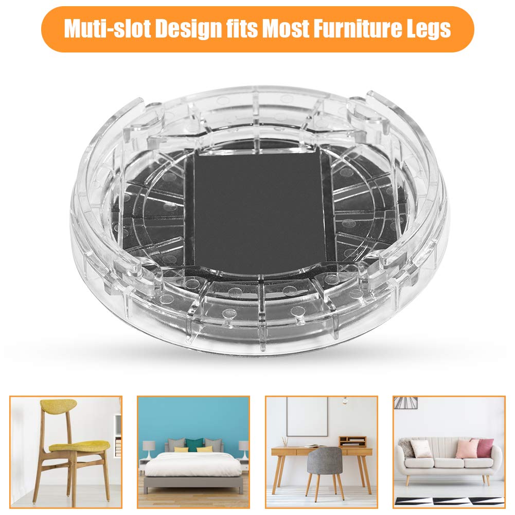 Furniture Leg Risers Furniture Pads, 8Pcs Non-slip Round Furniture Rising Protective Pad Set - Image 3