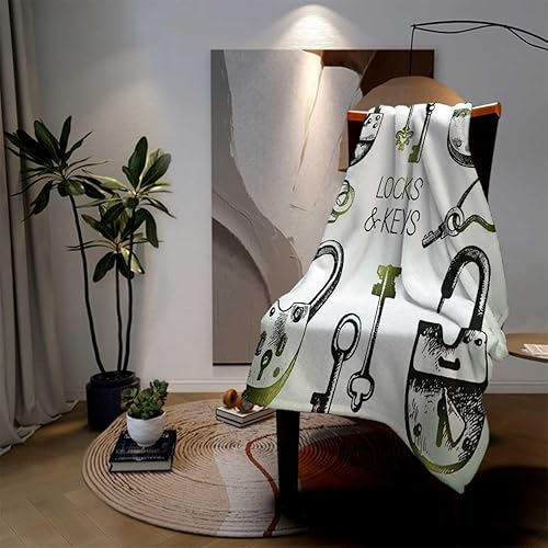 Miniatura 3 de Cobijas para Invierno Retro Pintado a Mano Graffiti Creativa Manta acogedora mullida, cálida, acogedora, gruesa, 40 x 50 pulgadas