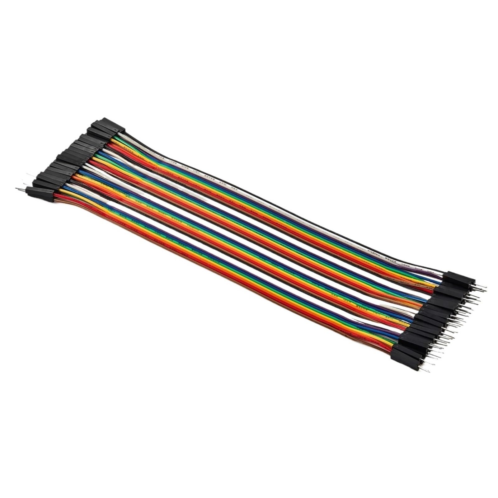 Kit di cavi jumper da 40-120 pezzi da 10 cm, 20 cm e 30 cm, maschio e femmina, set di connettori a nastro lungo in rame 24 AWG(90pcs Flexible Kit,10cm)