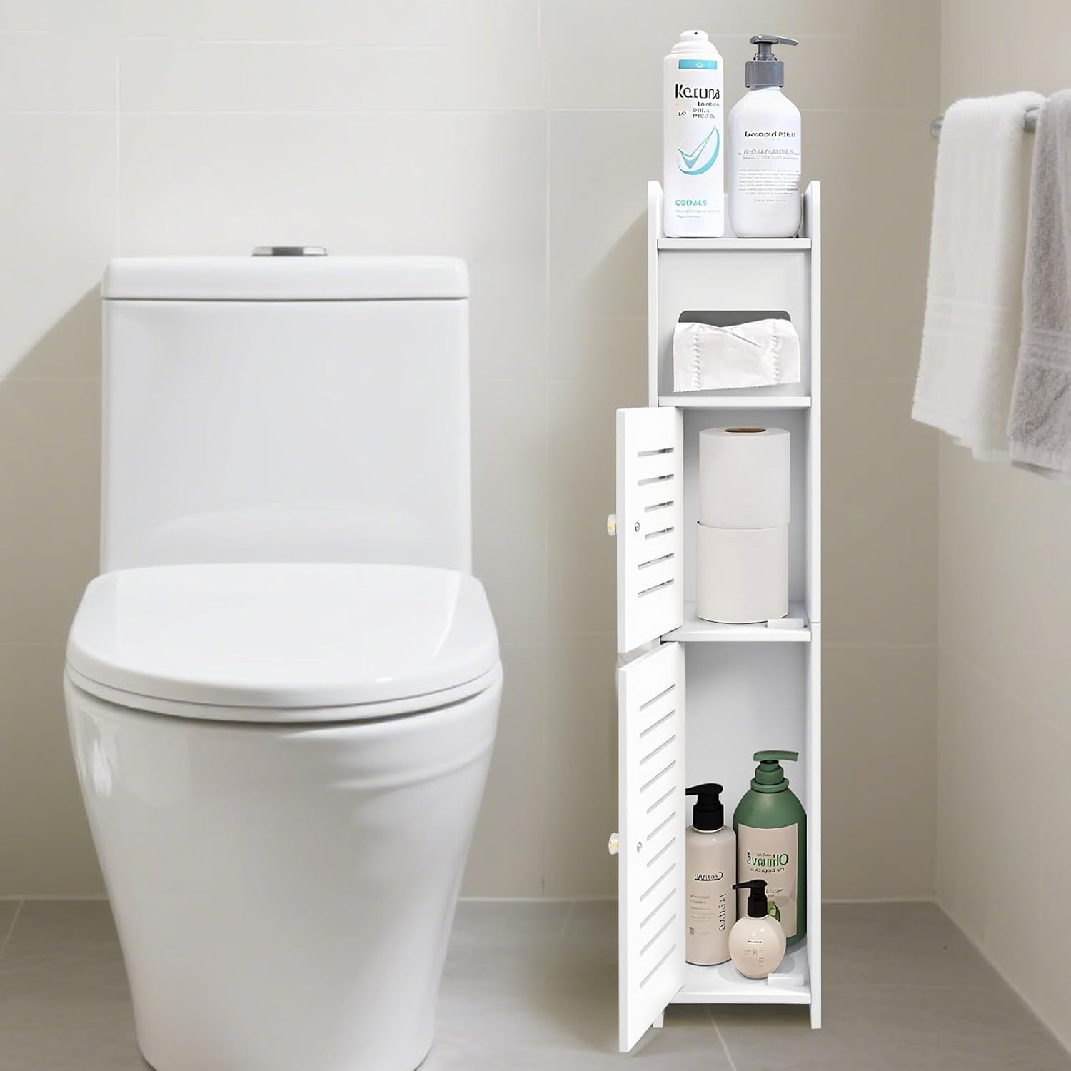 Amazon.co.jp: [BYAREI] トイレ 収納 スリム 15cm 幅 トイレラック