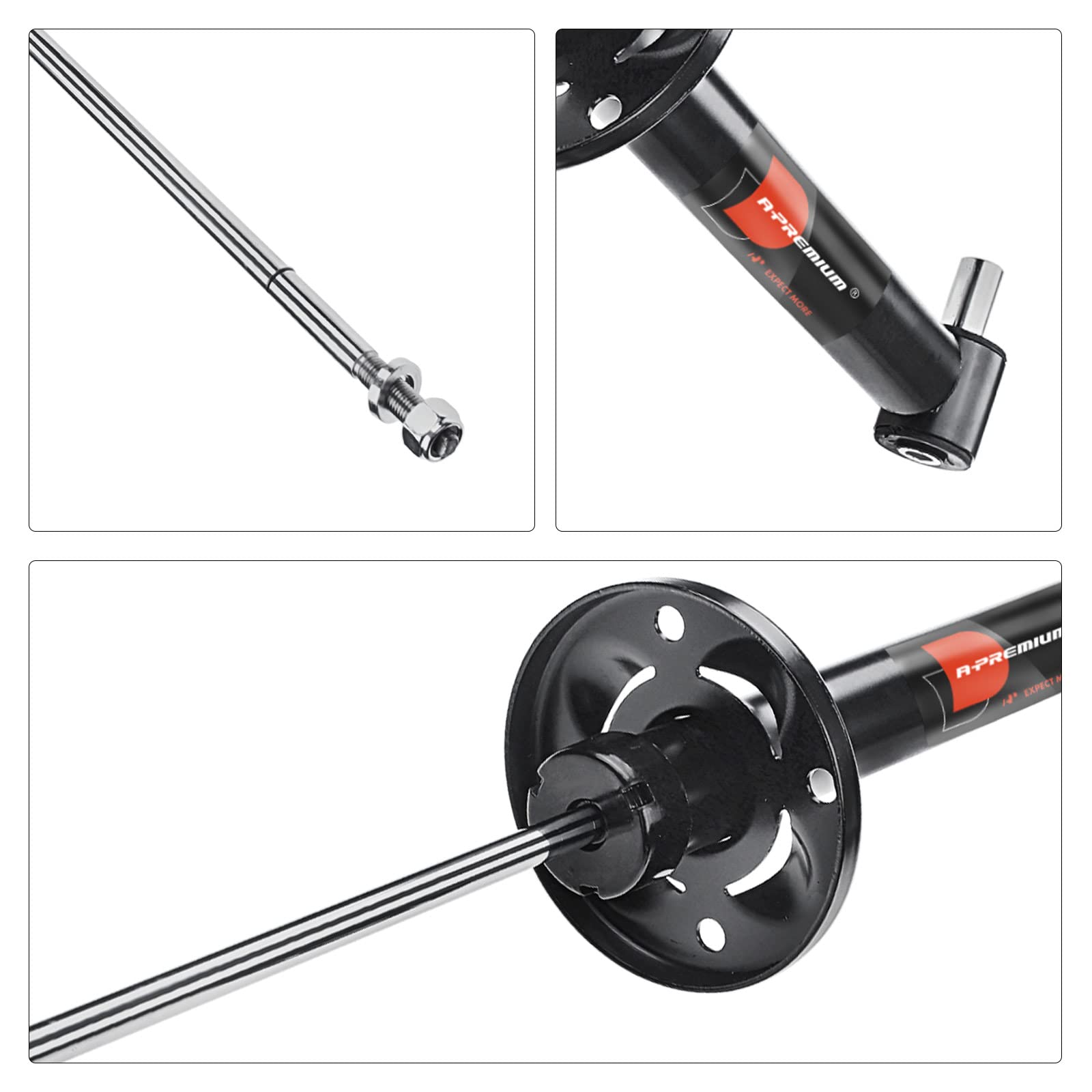 Frankberg 2 amortiguadores traseros 601 mm presión de gas 170815 | Compatible con: A4 Avant 8D5, A4 8D2, A4 Avant 8D5 B5