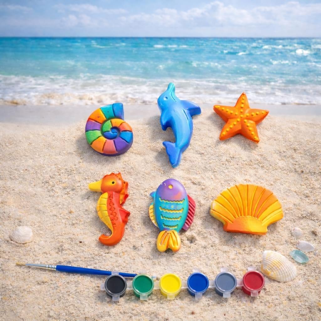 JECOLOP Sea Theme Kids Paint Kit, Art & Craft Kit, 3D Creative Painting Set for Kids, Creative Birthday Gift for Boys & Girls Age 6-12, 8-10 (Pack of 1 Kit)
