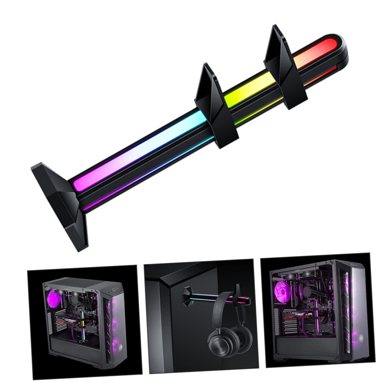 BESTonZON Soporte para Tarjeta Gráfica Ajustable Soporte Magnético para Gpu Compatible para Montaje De Hardware Pc Material Resistente
