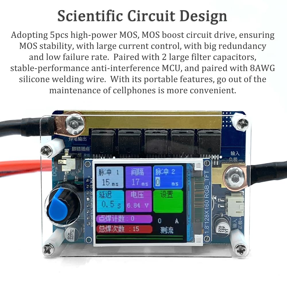 Spot Welder Control Board, Digital Display Controller Board Portable Spot Welding Machine Control Board with Adjustable Welding Strength for Spots Welding