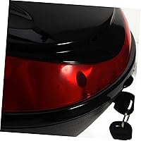 Vista 9 de Caja trasera para motocicleta, repuesto para maletero de gran capacidad, funda de almacenamiento de equipaje con candado, caja superior para casco