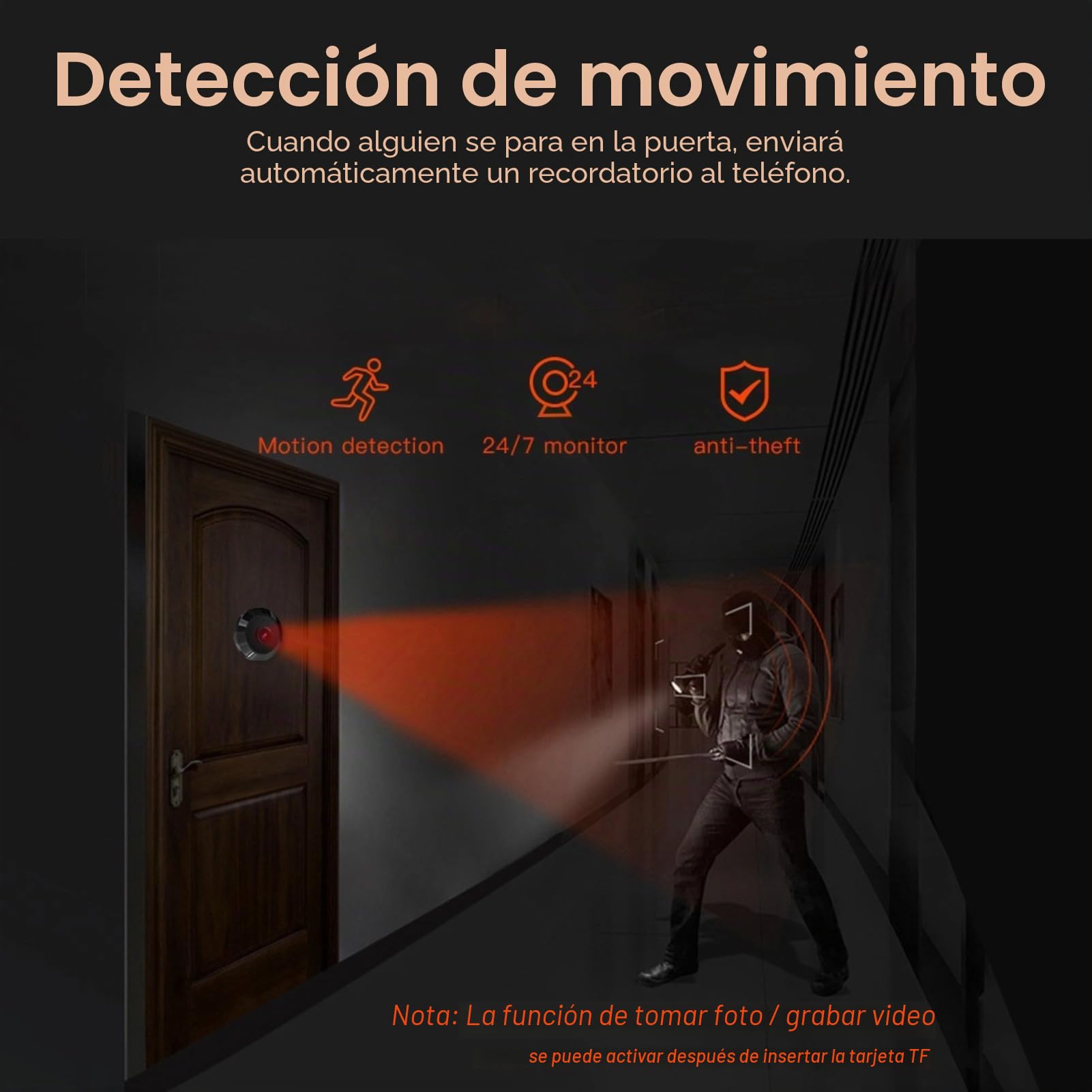 Visor de Puerta, Cámara de Mirilla de Puerta HD 1080P con Pantalla de 4,3 Pulgadas, Cámara IP con Orificio para Ojo de Puerta WiFi de 3MP, Cámara de Seguridad con Visor de Ojo de