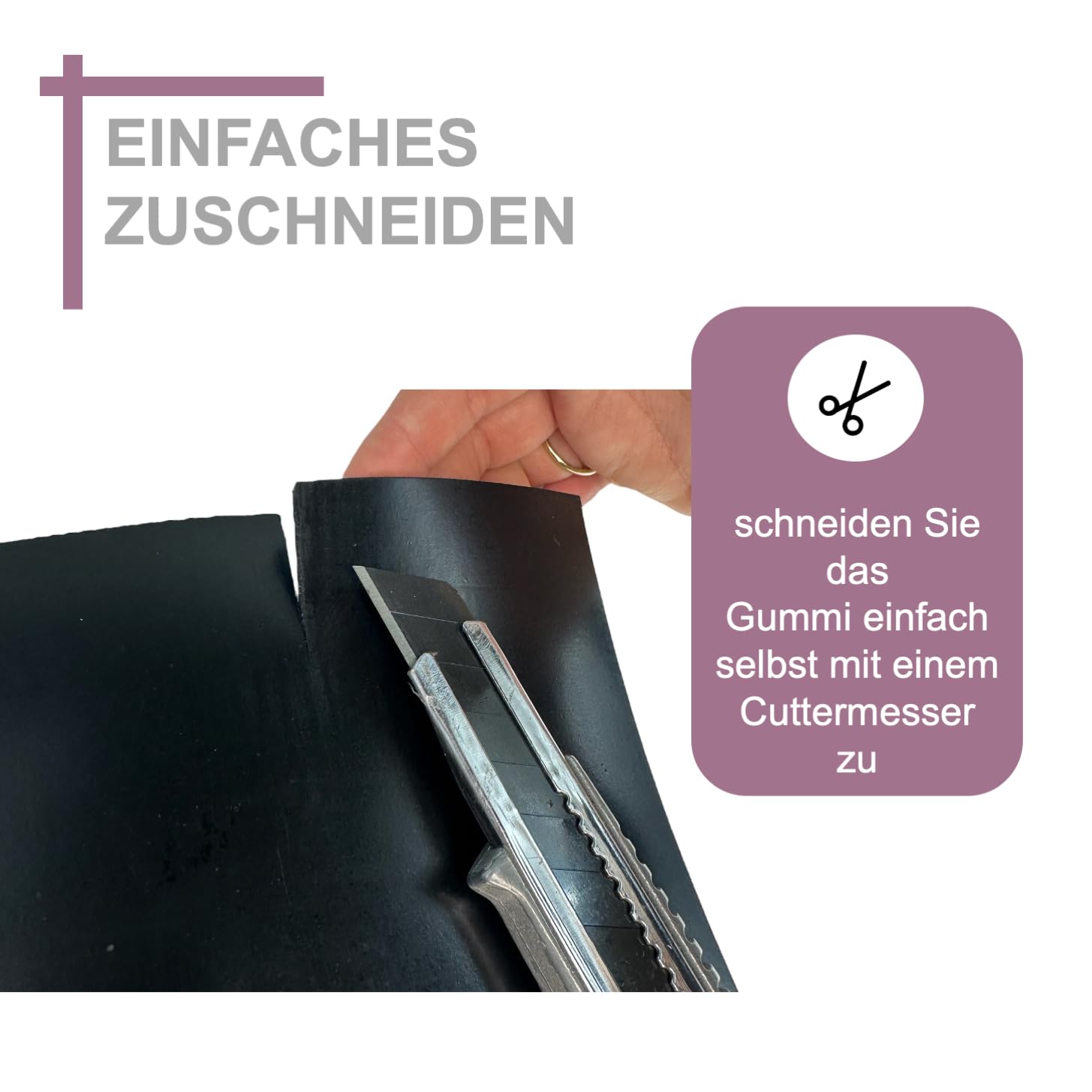 sarian Gummistreifen 150mm (15cm) breit - Auswahl: 3mm bis 10mm stark 0,5m bis 10m lang Gummimatte Gummiplatte Hartgummi Gummiprofil Gummiläufer Gummileiste Gummilippe Vollgummi