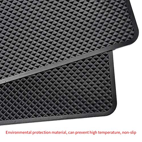 Demason 2 Pcs Alfombrillas Coche para Móvil(27,3 * 15cm), Antideslizante Alfombra Salpicadero, Alfombra de Adhesivas para Teléfonos Móviles, Plumas, Llaves, Gafas Accesorios de Coche, de PVC