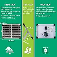 Vista 2 de Kit de panel solar de 10 W y 12 V para mantenedor de batería, cargador de goteo + controlador de carga solar de 10 A 12 V24 V PWM + soporte