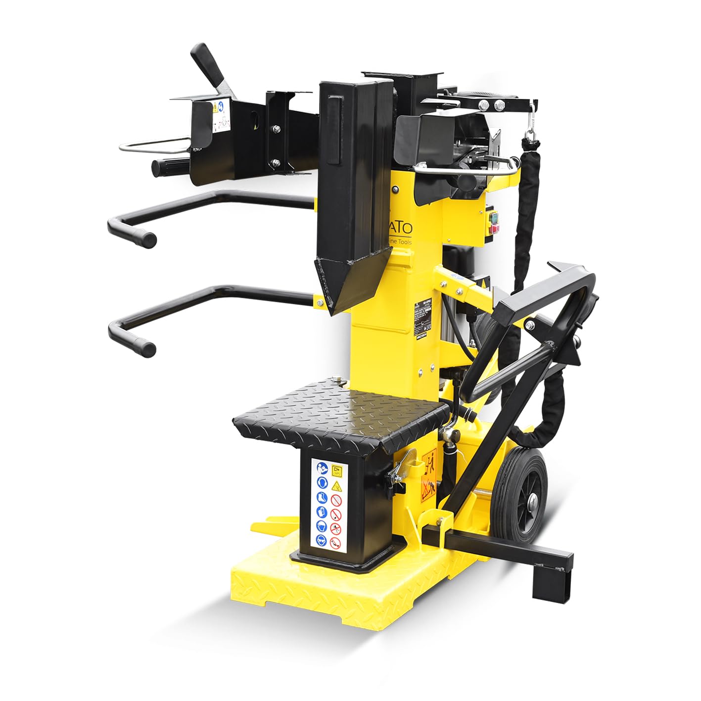 BAMATO HO-12PRO Holzspalter mit Elektroantrieb | 12 Tonnen Spaltkraft | patentierter Spalttechnik | Vario Spalt System | Schwenkbarer Spalttisch | Spalter für Kurz- & Langholz