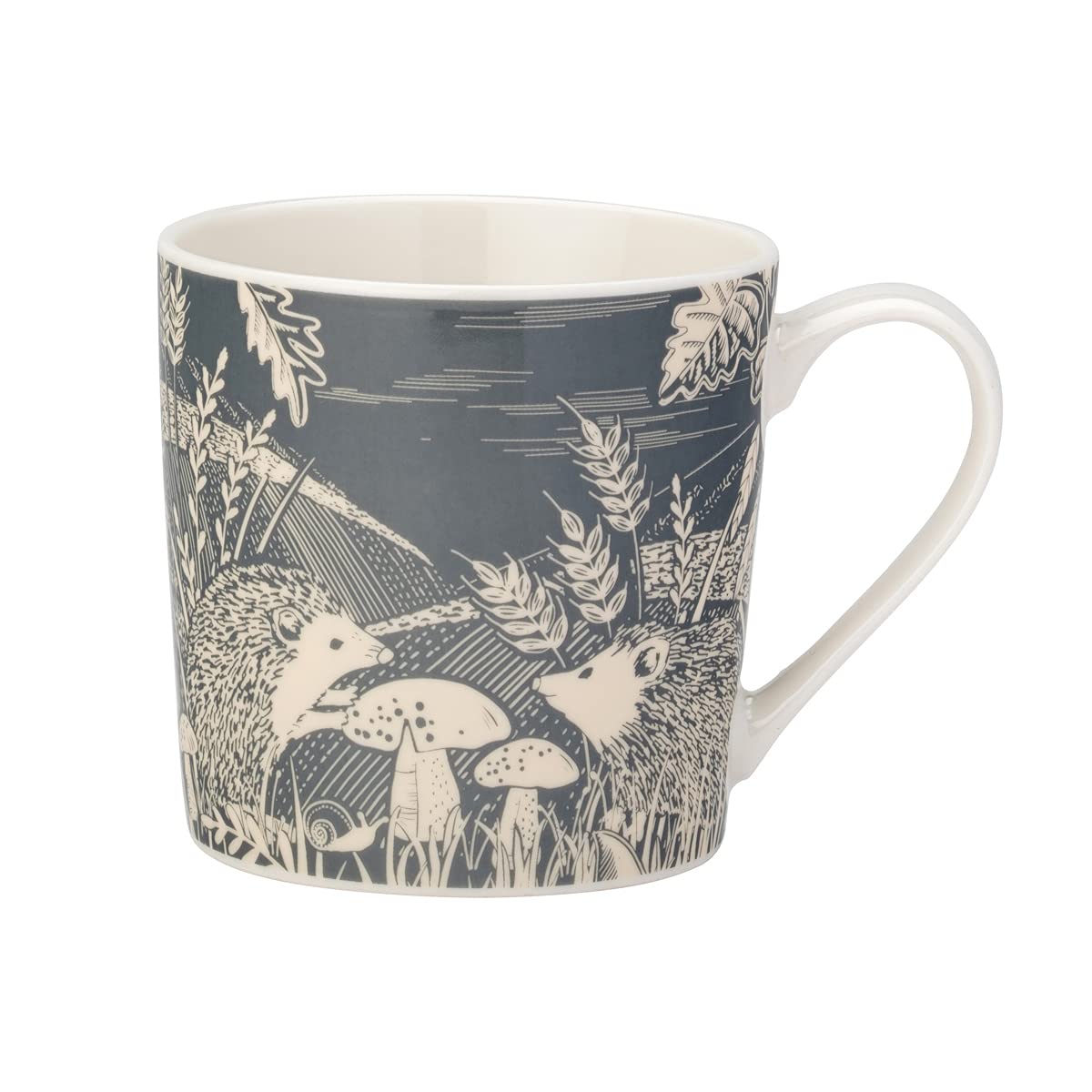 English Tableware Company Artisan Hedgehog Mug, 11.5 cm Diameter, Grey