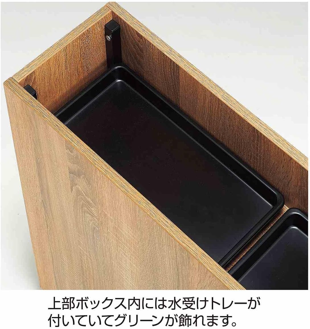 木製プランターボックス 可動棚付き ラスティック柄 幅90&times;奥行25&times;高さ81.9cm 重量20.5kg 1台※キャスター別売【 プ