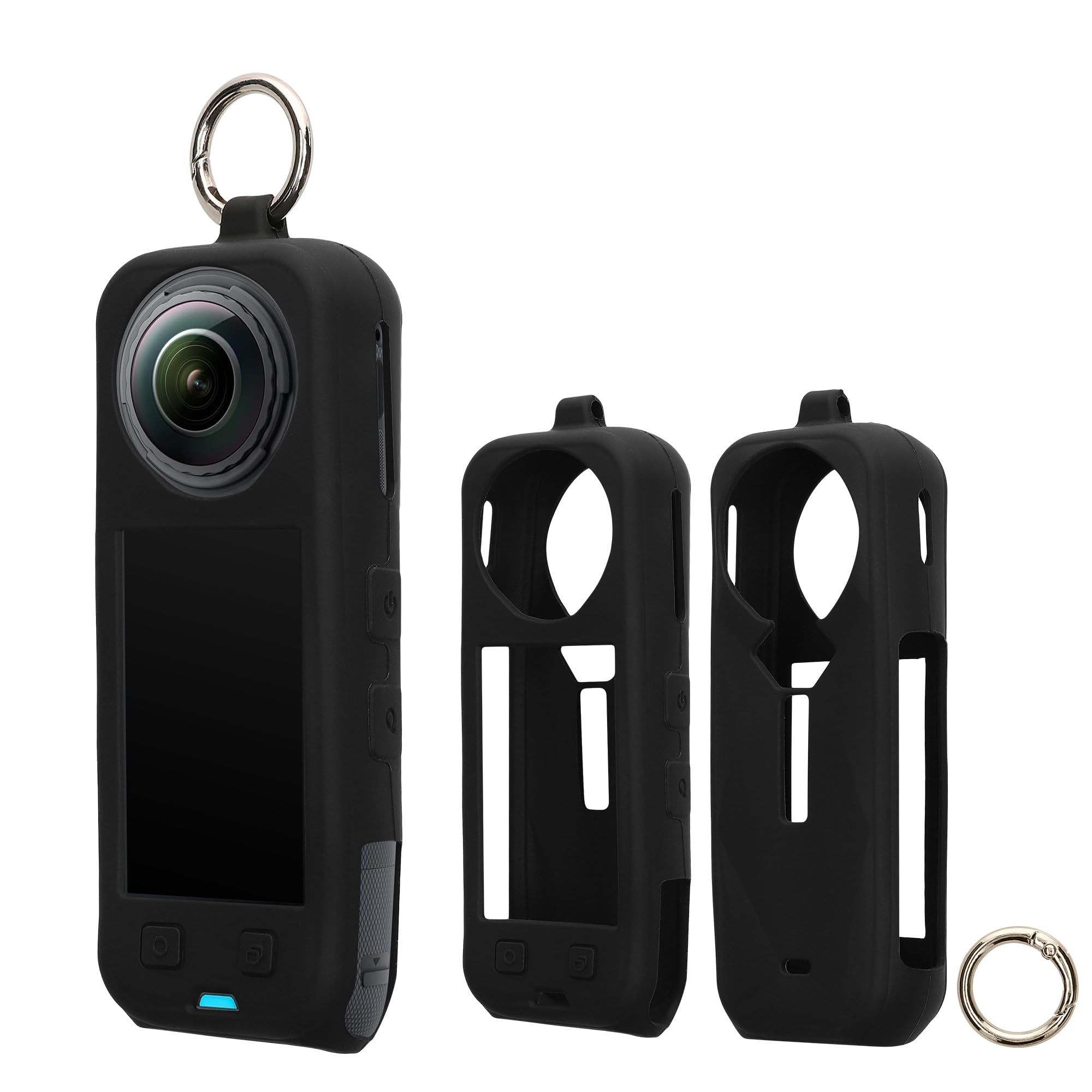 kwmobile Silikonowe etui kompatybilne z Insta360 X5 - etui ochronne na aparat - czarne