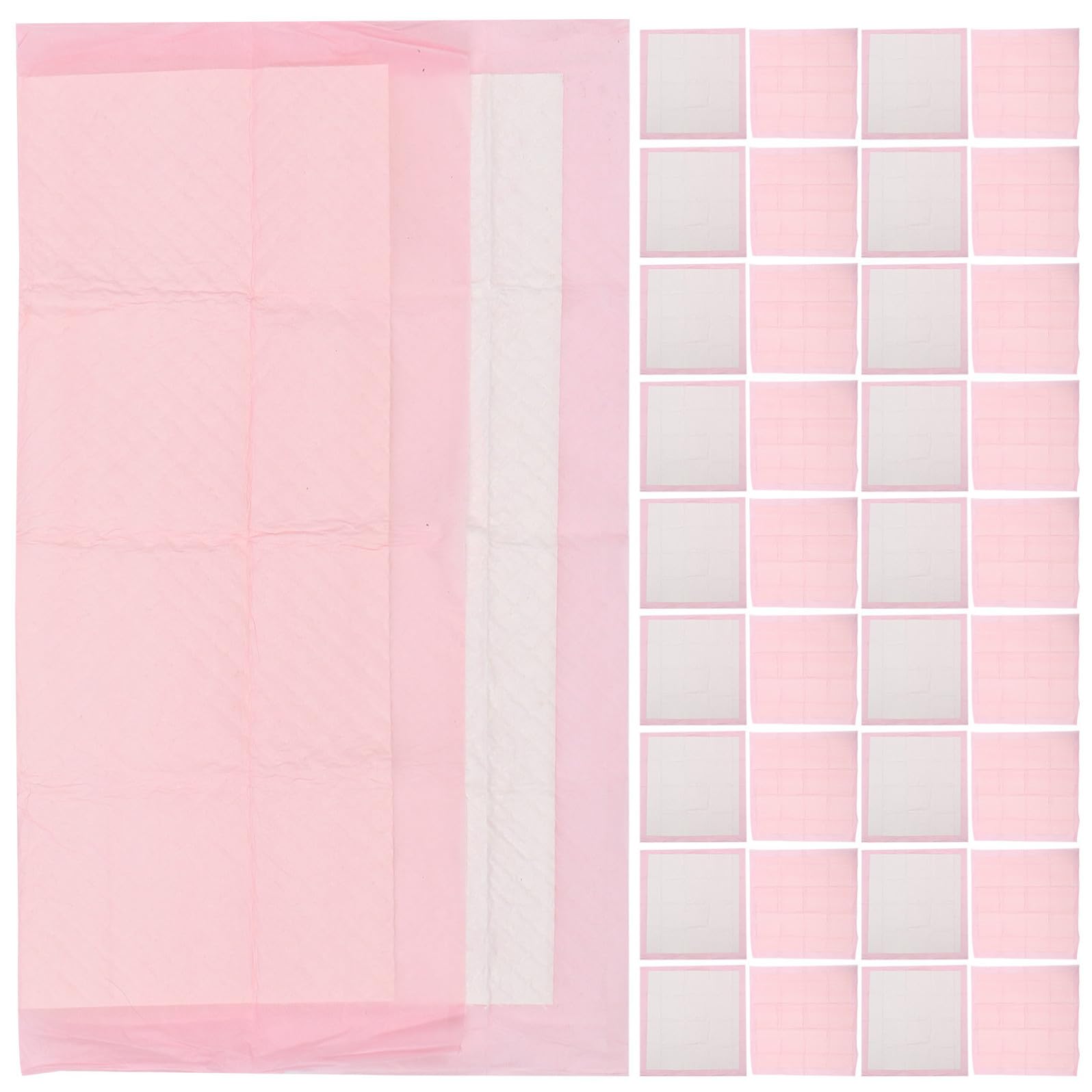 Tappetini Igienici per Cani 40 Pezzi Rosa Non Tessuto | Larghezza 60cm X 60cm, per Cuccioli e Cani Anziani, Uso in Hotel o Gabbia